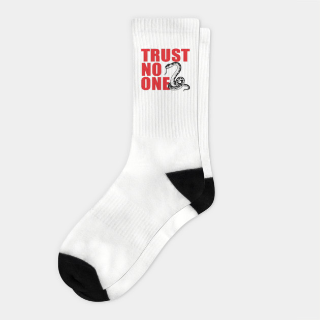Trust No One Cynical Anti Social Attitude Socks by Anticorporati