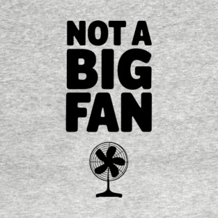 Not a Big Fan Wordplay Pun Sarcasm T-Shirt