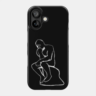 Rodin - The Thinker (raw sketch) Phone Case