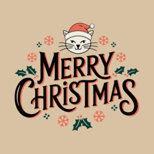 Merry Christmas Cat T-Shirt