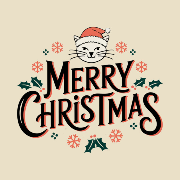 Merry Christmas Cat by Pete the Cat Guy