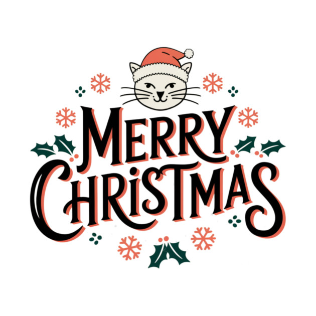Merry Christmas Cat by Pete the Cat Guy