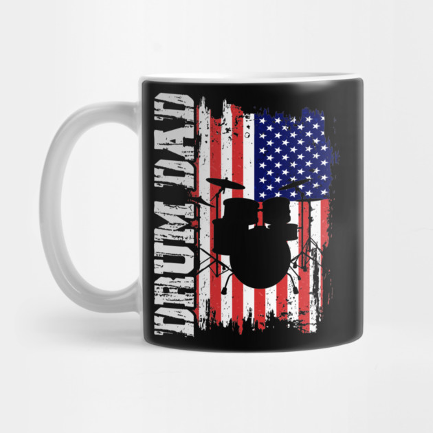 American Drum Dad - Patriotic Drummer T-Shirt by Urbanprint