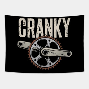 Cranky - Funny Cycling Bicycling Tapestry
