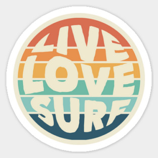 Live Love Surf Sticker