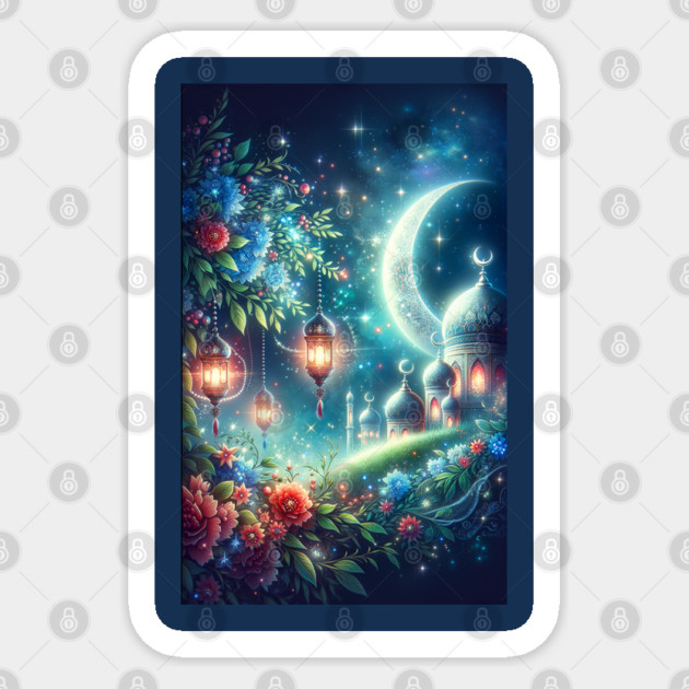 Magical Ramadan Moon & Mosque Sticker by HolidayBug