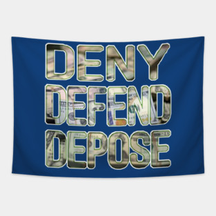 Deny Defend Depose - Money - Double-sided Tapestry