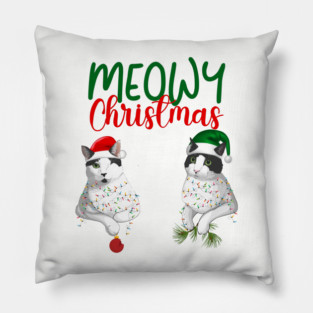 Meowy Christmas! Pillow