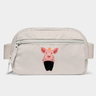 Cool Pig with Tattoo in Trousers Bag