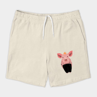 Cool Pig with Tattoo in Trousers Shorts