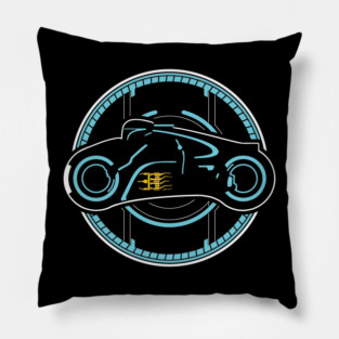 Light Cycle Blue Pillow
