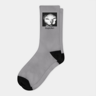 Ibuprofen Cat Meme Socks