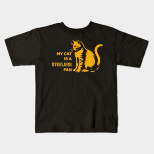 My Cat is a Steelers Fan Kids T-Shirt