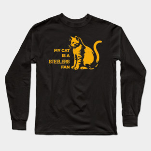My Cat is a Steelers Fan Long Sleeve T-Shirt