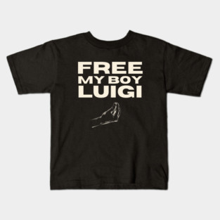 Free My Boy Luigi Kids T-Shirt