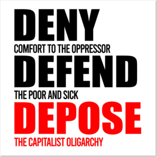 Deny Defend Depose Posters and Art