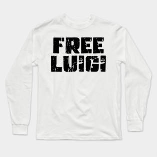 Free Luigi (Black Text) Long Sleeve T-Shirt
