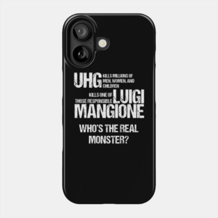 Luigi Mangione (White Text) Phone Case