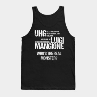 Luigi Mangione (White Text) Tank Top