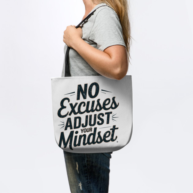 Motivational Saying, No Excuses, Adjust Your Mindset by logiamerch