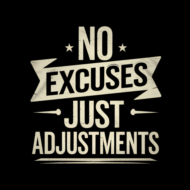 Motivational Saying, No Excuses, Adjust Your Mindset by logiamerch