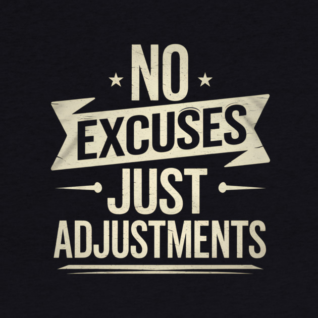 Motivational Saying, No Excuses, Adjust Your Mindset by logiamerch