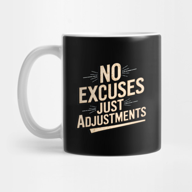 Motivational Saying, No Excuses, Adjust Your Mindset by logiamerch