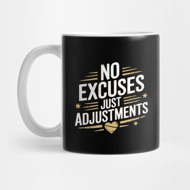 Motivational Saying, No Excuses, Adjust Your Mindset by logiamerch