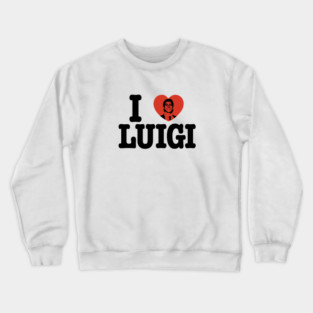 I LOVE LUIGI (face inside heart) Crewneck Sweatshirt