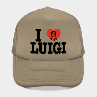 I LOVE LUIGI (face inside heart) Hat