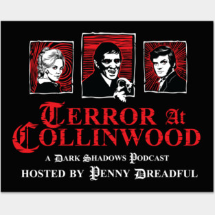 Terror at Collinwood - Trio of Terror 3 - main trio logo- Color shirt version - designed by Eric Marshall Posters and Art