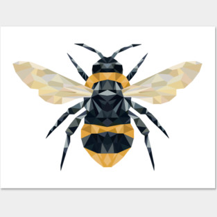 Geometric Bumble Bee Posters and Art