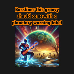 Basslines this groovy should come with a planetary warning label T-Shirt