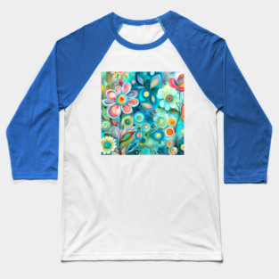 Whimsical Garden Dance Baseball T-Shirt