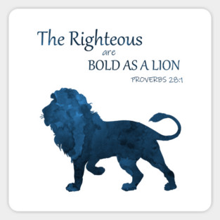 Proverbs 28 1 - Bold As A Lion Sticker