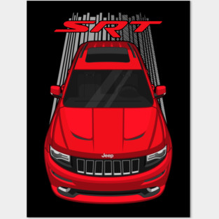 Jeep Grand Cherokee SRT 2014 - 2016 - Redline 2 Red Posters and Art