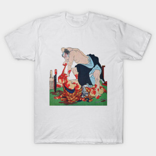 Pissed Off Samurai, Vintage Japanese Woodblock T-Shirt