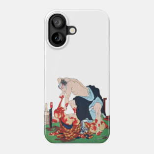 Pissed Off Samurai, Vintage Japanese Woodblock Phone Case