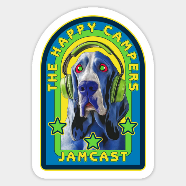 THC Jamcast - Distraught Doggie Sticker by rt-shirts