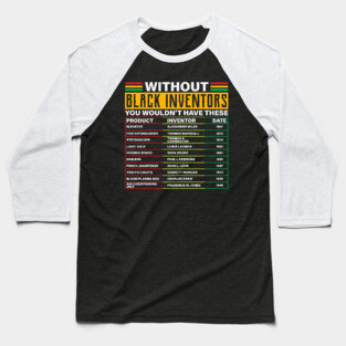 Black Inventors Baseball T-Shirt