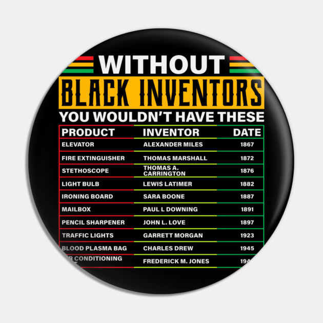 Black Inventors Pin by UrbanLifeApparel