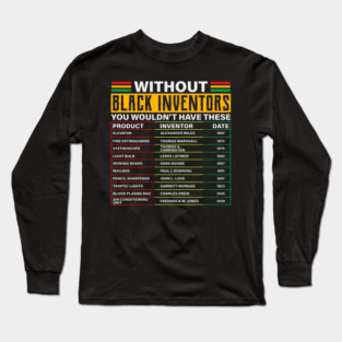 Black Inventors Long Sleeve T-Shirt