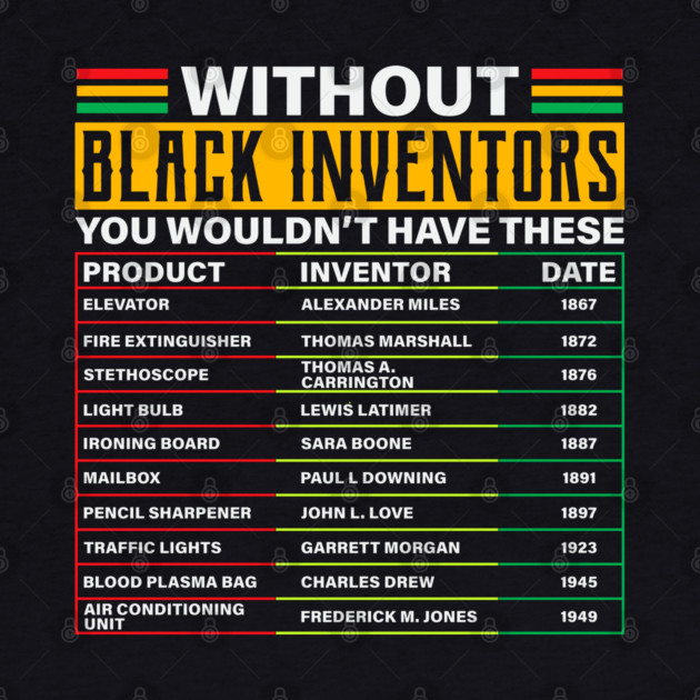 Black Inventors by UrbanLifeApparel