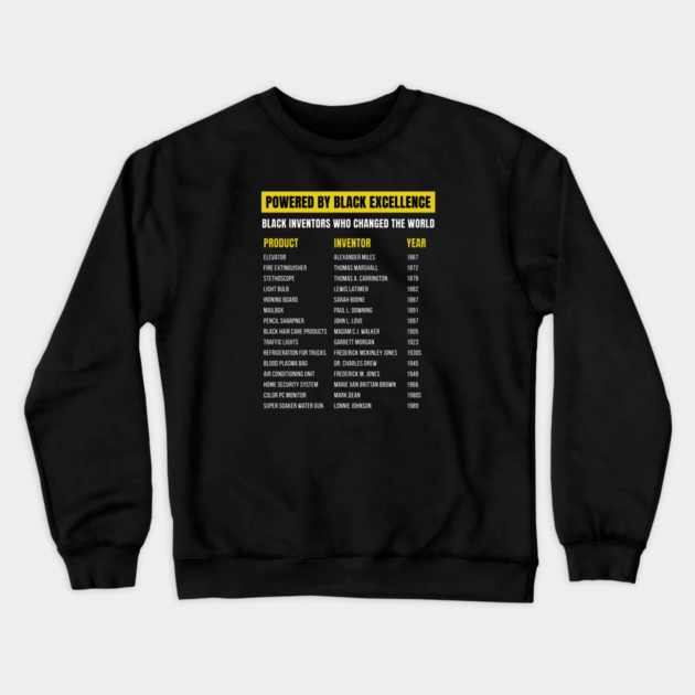 Black Inventors Who Changed the World Crewneck Sweatshirt by UrbanLifeApparel