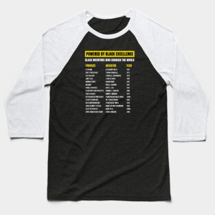 Black Inventors Who Changed the World Baseball T-Shirt