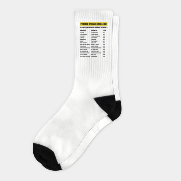 Black Inventors Who Changed the World Socks by UrbanLifeApparel