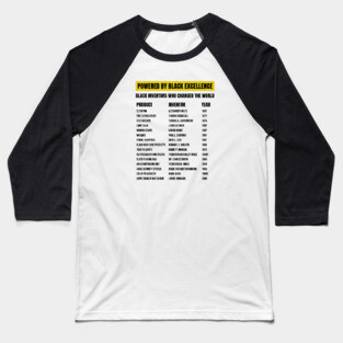Black Inventors Who Changed the World Baseball T-Shirt