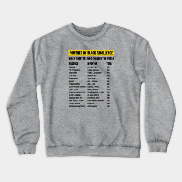 Black Inventors Who Changed the World Crewneck Sweatshirt by UrbanLifeApparel