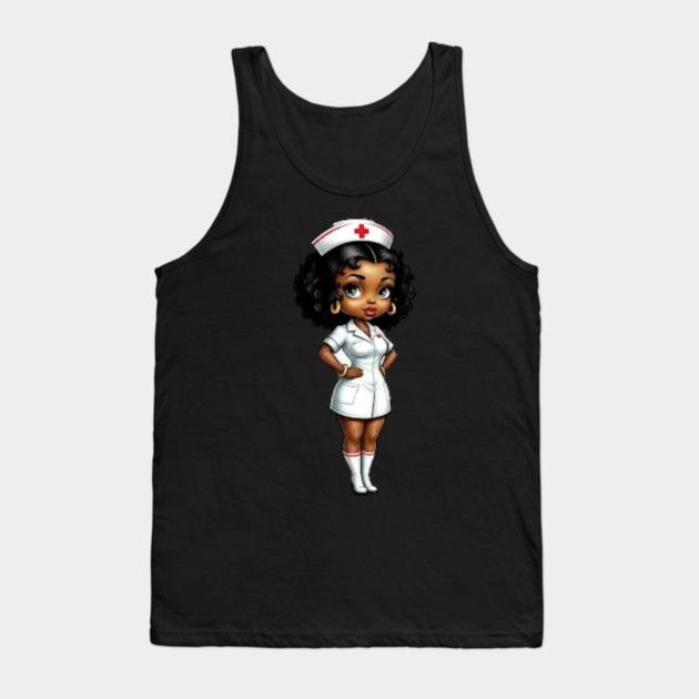 Black Nurse Tank Top by UrbanLifeApparel
