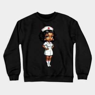 Black Nurse Crewneck Sweatshirt